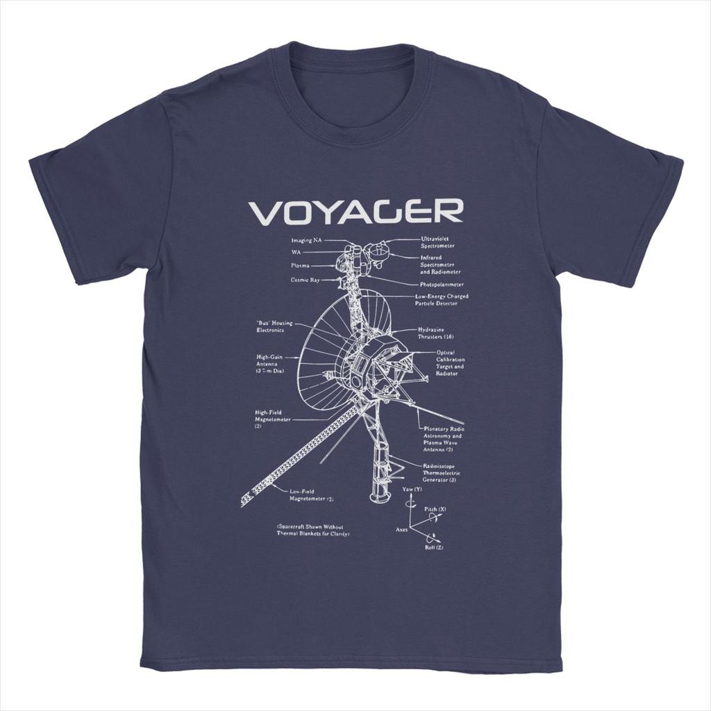 Magliette da uomo del Programma Voyager Interstellare 100% Cotone Top Hipster Manica Corta Girocollo Maglietta Idea Regalo T-Shirt