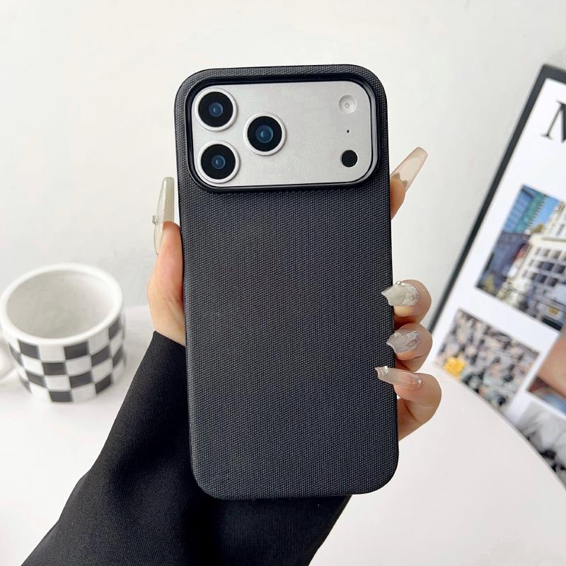 

For Magsafe Original Tech Woven Phone Case For iPhone 17 Pro Max/16/15/14/13 Pro Max Wireless Charging Compatible Durable Cover iPhone17 Pro чорний