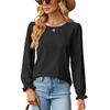 Fall Winter Women's Loose Crew Neck Long Sleeve Patchwork T-shirt Top European American Style Cross-border Casual Wear
