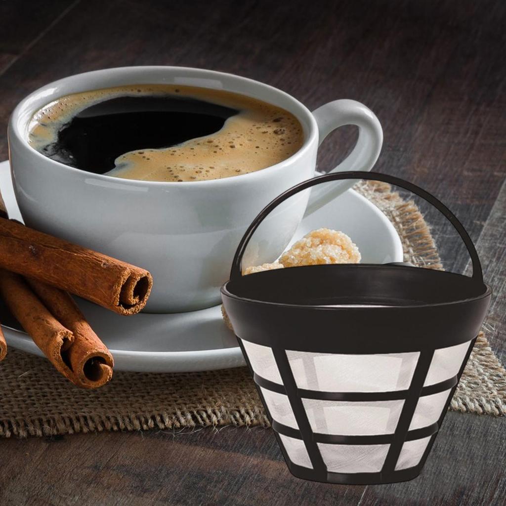 Basket Shape Coffee Filter Reusable Mesh Strainer for Drip Coffee Makers, Home Kitchen Use, Travel Camping Picnic Brewing Tool
