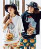[go Slow Caravan] 341963 DOMDOM×gsc Miso Peach Chicken Burger Elephant BIG TEE White L