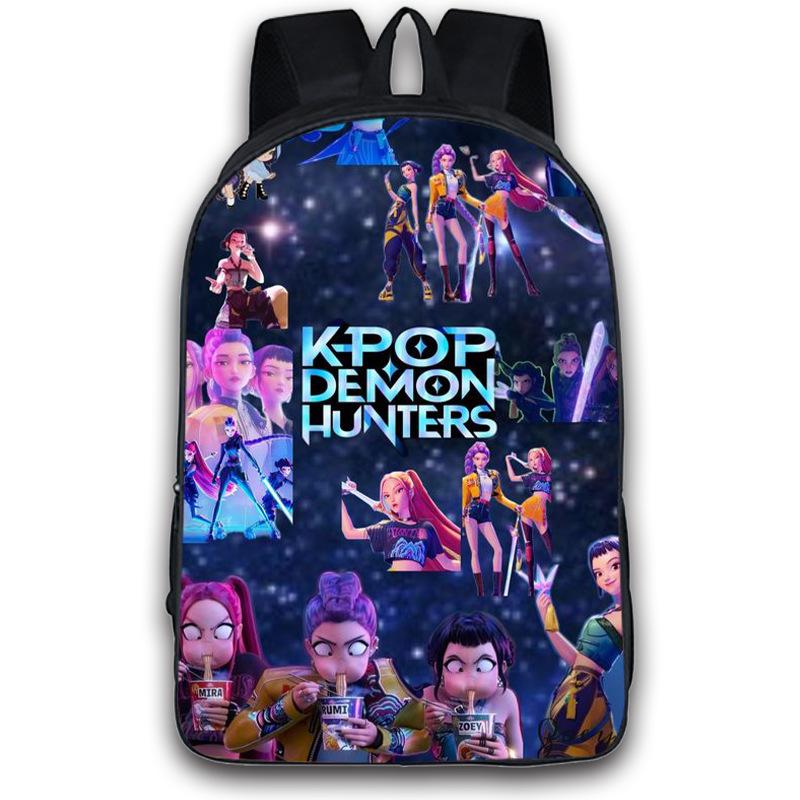 Kpop Demon Hunters Backpack Boys Girls Zoey Mira Rumi Bookbag Knapsack Schoolbag Rucksack Travel Backpacks Birthday Gifts