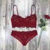European and American Lace Camisole Bra and Triangle Panty Set - Sexy Temptation Lingerie
