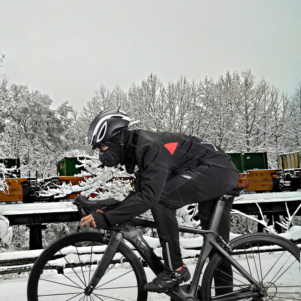 ROCKBROS Winter Cycling Cold Weather Cycling Long for and Running Men's Jacket, Windbreaker, Jersey, Sleeve, Windproof, Fleece-Lined, Cycling,