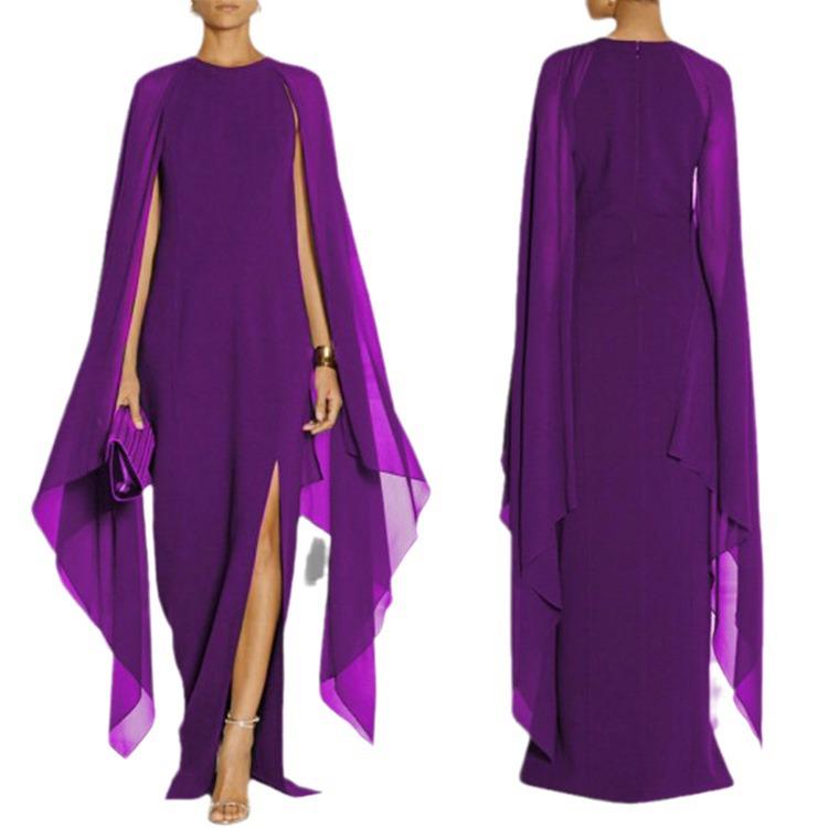 Damen Stilvolles Chiffon-Spleiß-Abendkleid - Eleganter Europäischer und Amerikanischer Königinnen-Stil