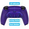 eXtremeRate Solid Color Plastic RISE4 Remap Kit with Programmable Back Paddle Rubber Grip for Compatible with PS5 Controller Compatible with PS5