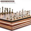 High End Desktop 36Cm/14 Inch Wooden Chess Set, Detachable Metal Chess Pieces King Height 6.3Cm Chess Storage/Gift Packaging