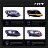 17-19 Volkswagen Jetta LED Projector Headlights: Daytime Running & Flowing Turn Signals