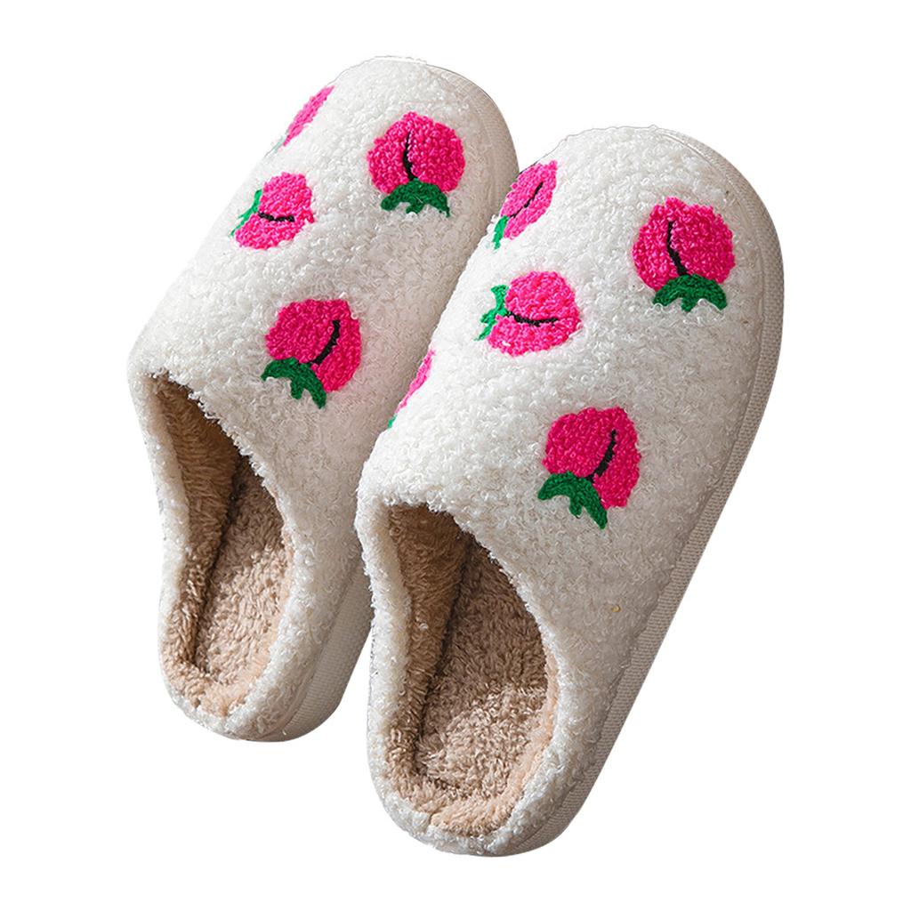Bestickte Frucht-Warme Baumwoll-Hausschuhe für Damen und Herren für Paare Heim-Baumwollschuhe