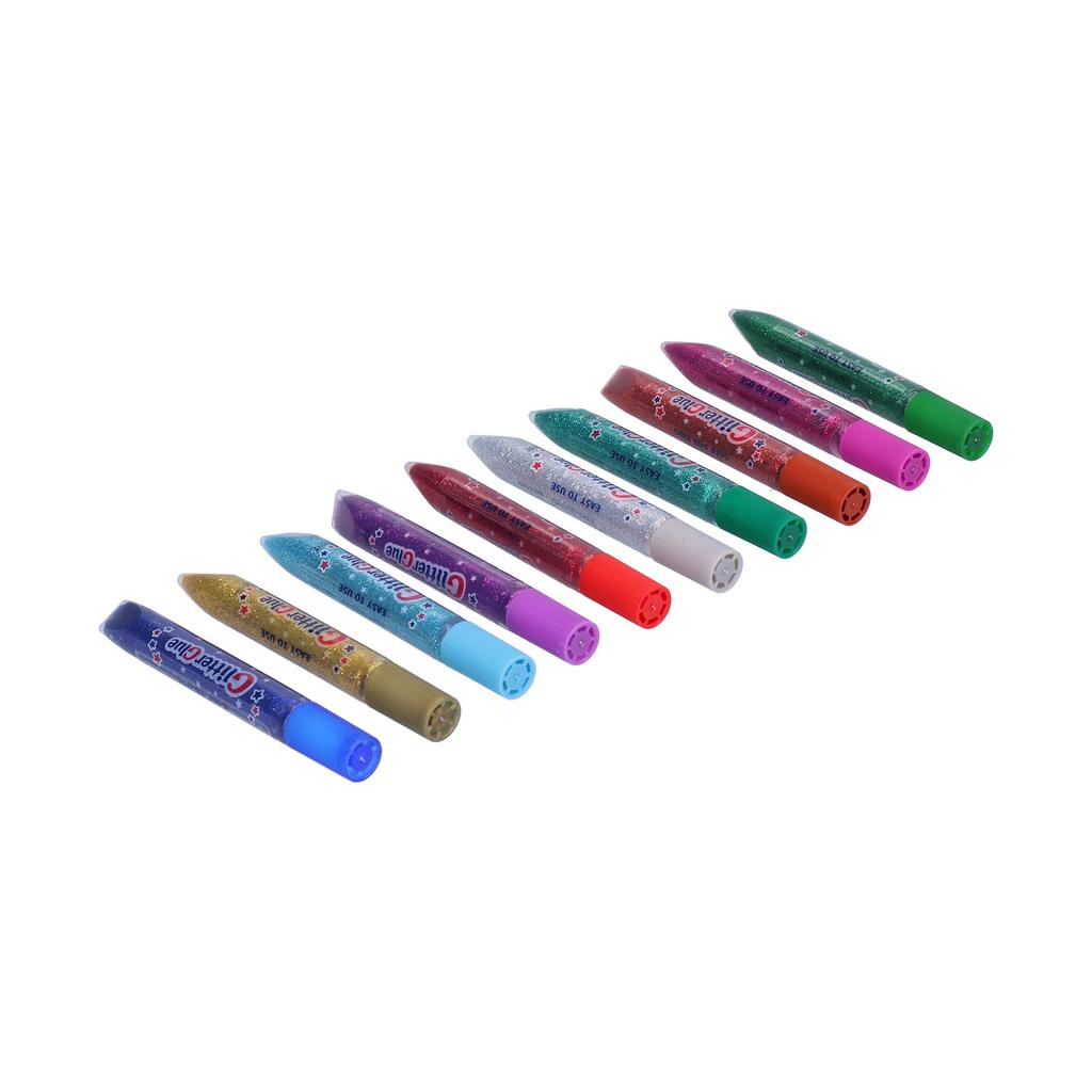 Třpytivé lepidlo v tužce Omyvatelný zlatý prášek Potřeby pro umění a řemesla pro děti MalováníKlasické 10 kusů