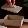 Anti-odor Butter Dish Rectangular Cheese Storage Box Simple Vintage Ceramic Butter Box  Bread