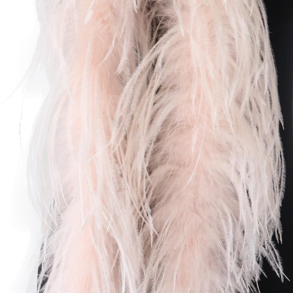 Ostrich Wool Strips Macarons Colorful Clothing Accessories Diy Plush Strips Feathers 