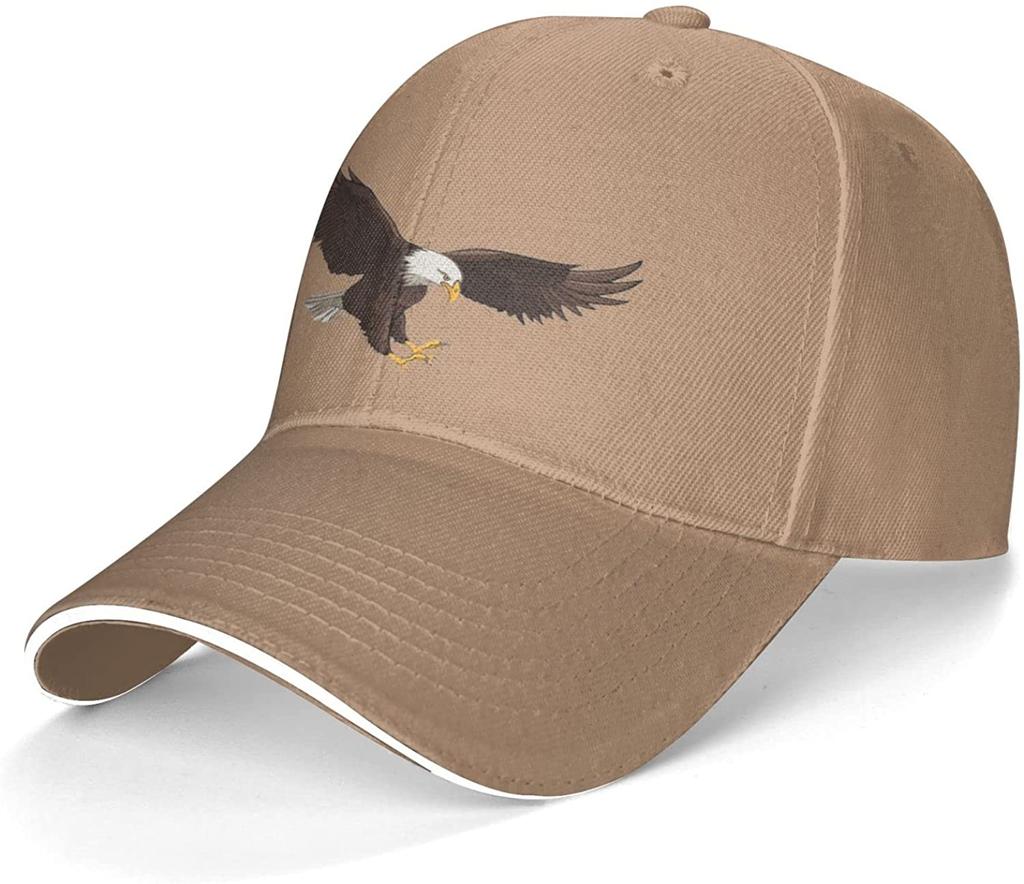 Eagle Baseball Cap Trucker Hat Sun Caps Outdoor Sports Hats Running for Teenager Men Women Unisex Black White Snapback Hat