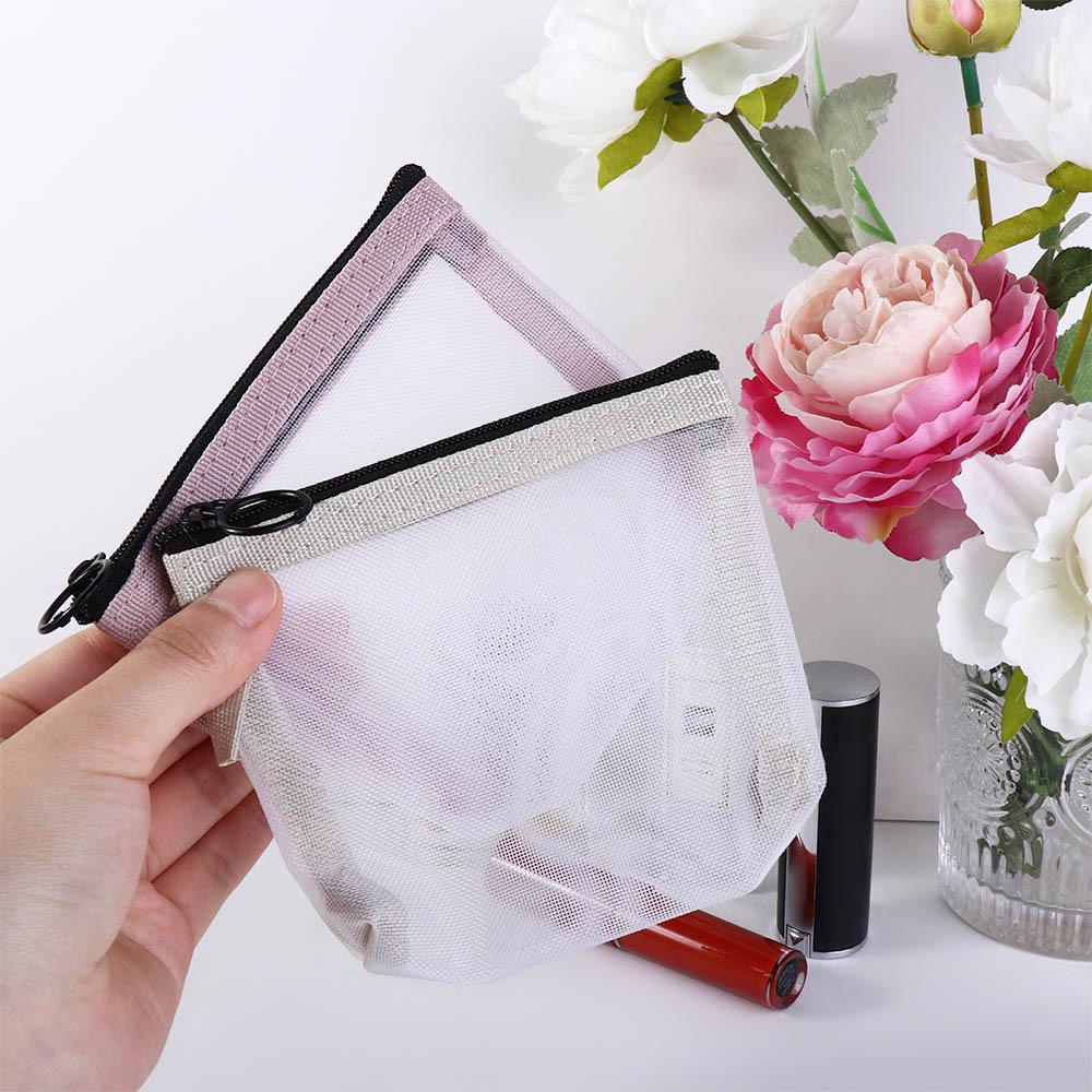Bag Coin Money Bags Clear Mesh Bag Lipstick Cosmetic Bag Women Change Storage Bag Mini Coin Purse
