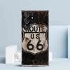 America Route 66 Soft Cover for Samsung Galaxy S25 Edge S26 S24 S23 Ultra Phone Case S22 S21 Plus S20 FE Print Pattern Shell Gal