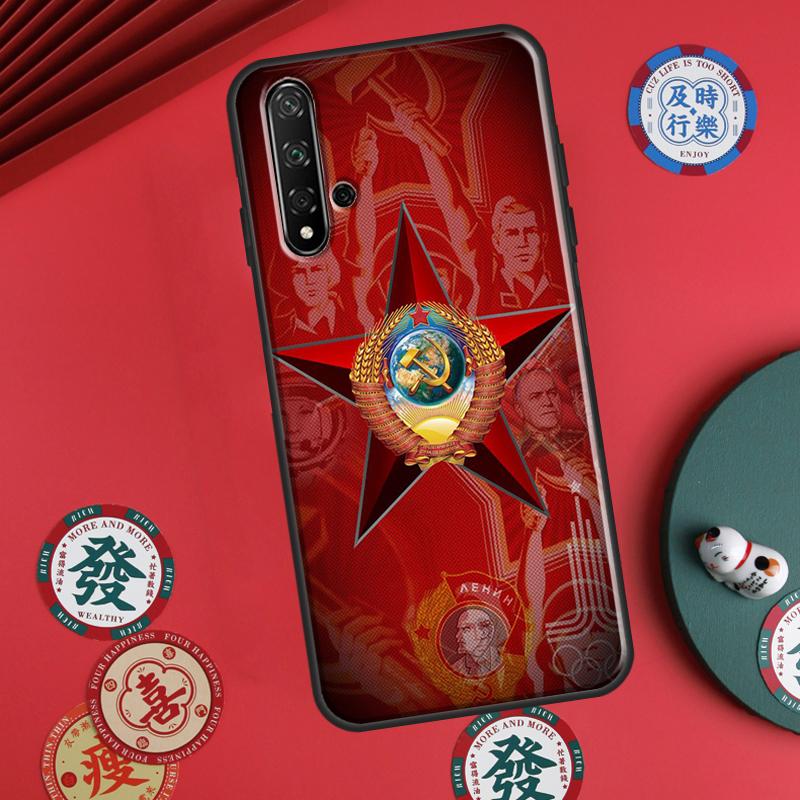 Coat Of Arms Russian CCCP Flag For Huawei P20 P40 P30 Lite P60 Pro Nova 12s 11i 12i 10 9 SE 5T Y91 Y90 Y60 Y70 Y72 Y61 Case
