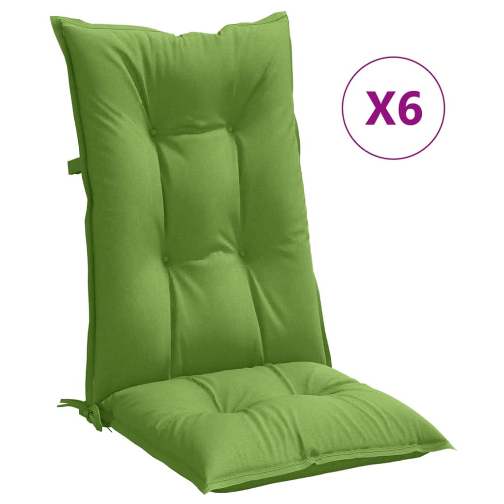 Hochlehner Seat Cushions 6 Pcs. Melange Green 120 X 50 X 7 Cm Fabric
