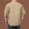 Spring and Autumn Men's Loose Work Shirt Casual Comfort Long Sleeve Cotton Middle-aged Shirt Men's Shirt