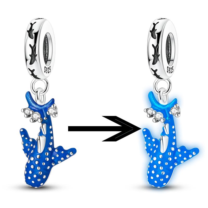 Original Copper Charms Whale Shark Dolphin Butterfly Beads Pendants Fit Bracelet Diy Pendants Jewelry Women Gift