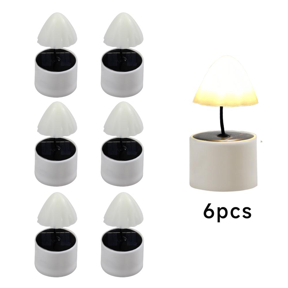 Homemory Solar Tea Lights Solar LED Flameless Candle Lamp Outdoor Waterproof Dusk To Dawn Lighting for Lantern Garden Decor