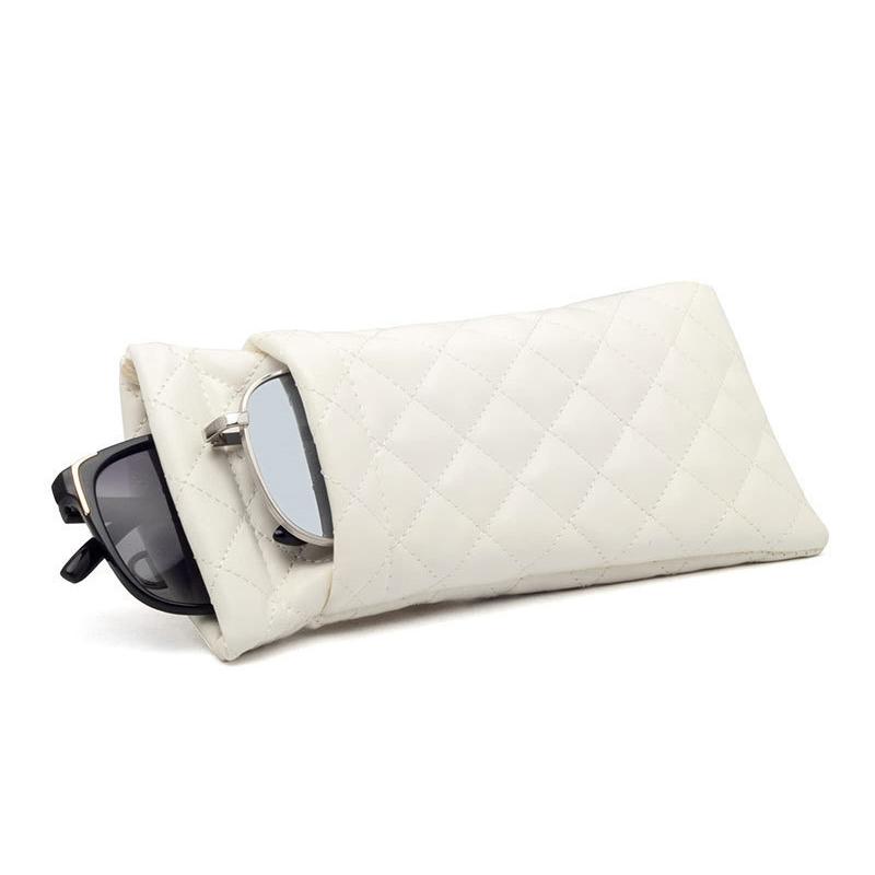 Waterproof Sunglasses Bag Portable Dustproof Double-Layer Eyeglasses Pouch Pu Leather Coin Purse Storage Pouch Women