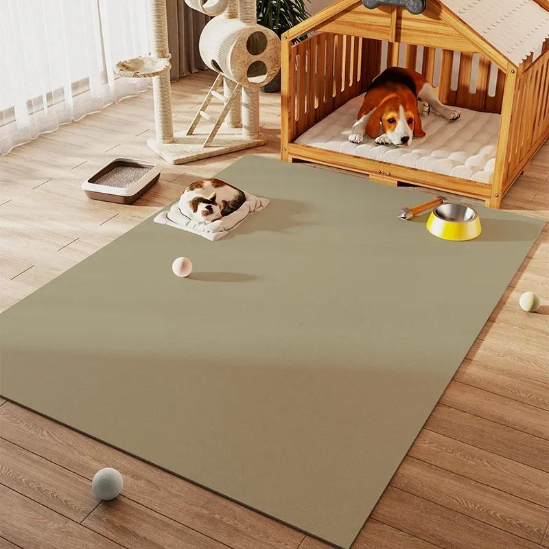 Pet Floor Mat Waterproof Urine-proof Pvc Carpet Leather Cat Dog Fence Kennel Doghouse Large Area Rug Wipeable Kitchen Foot Mats
