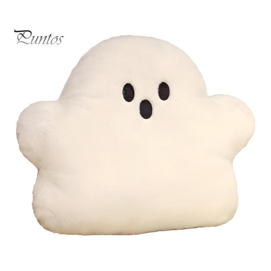 Ghost Pute Plysj Hvit Ghost Doll Søt myk flanell PP bomullsfylling Ghost Pendant Halloween Theme Sofa Ryggstøtte