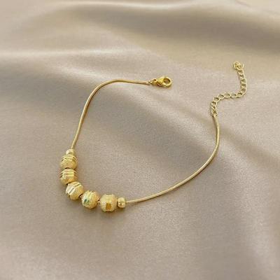 Japanisch-koreanisches Celebrity Blessings Perlen-Anhängerarmband – vielseitiges, trendiges und schlichtes Design für Frauen
