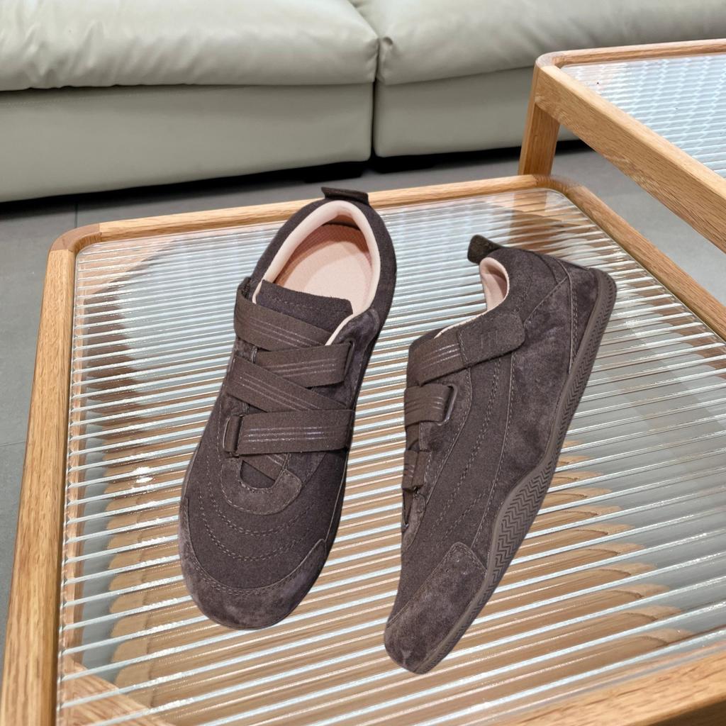 Skórzane nowe buty na rzepy wszechstronne wygodne buty codzienne miękka podeszwa płaska podeszwa małe pojedyncze buty damskie