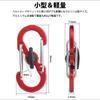 prendre S-shaped carabiner with lock, set of 5, mini carabiner