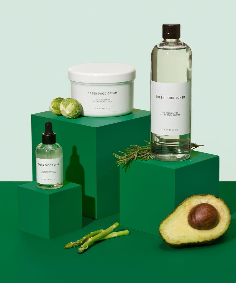 [SET] Green Food Moisture Soothing Skincare 3-Piece Set (Toner 500ml + Serum 50ml + Cream 500g)