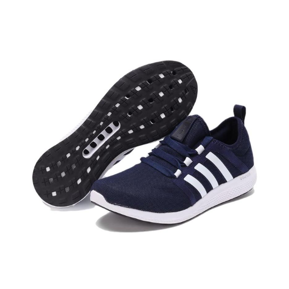 Adidas Bounce Comfortable Versatile Non-Slip Wear-Resistant Low-Top Casual Running Shoes Unisex Sneakers Navy-Blue AQ3127