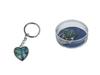 Van Gogh Heart Pendant Keychain Irises Painting Gift Box