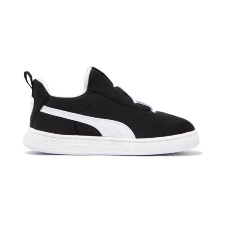 Puma Low Top Kids' Skateboarding Shoes Black White Gold Children Aged 3 7 Years Old 401140-01