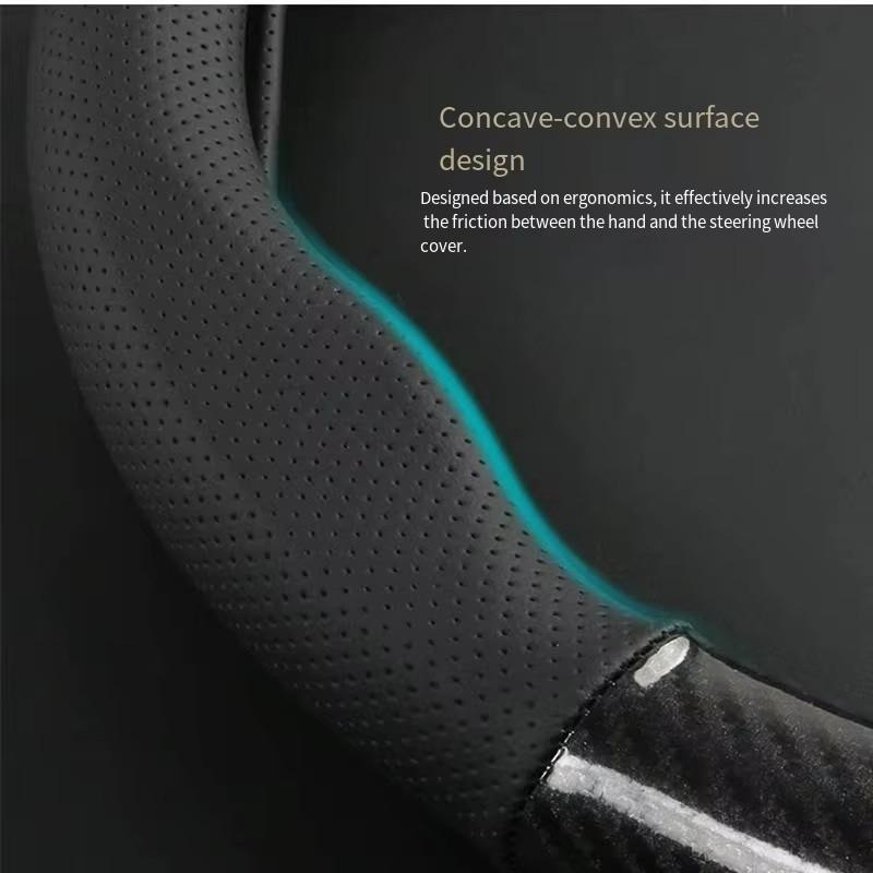 For Bmw MINI F54 F55 F56 F57 F60 R53 R54 R55 R56 R60 Cooper JCW ONE Countryman Carbon fiber Leather Car Steering Wheel Cover