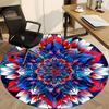 1pc Floral Mandala Design Carpet, Round Non Slip Durable Large Size Office Carpet, Suitable for Office