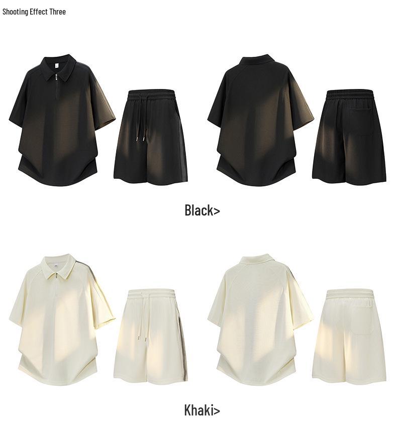 Men's Summer 2026 Cool Ice Silk Short Sleeve Running Set
