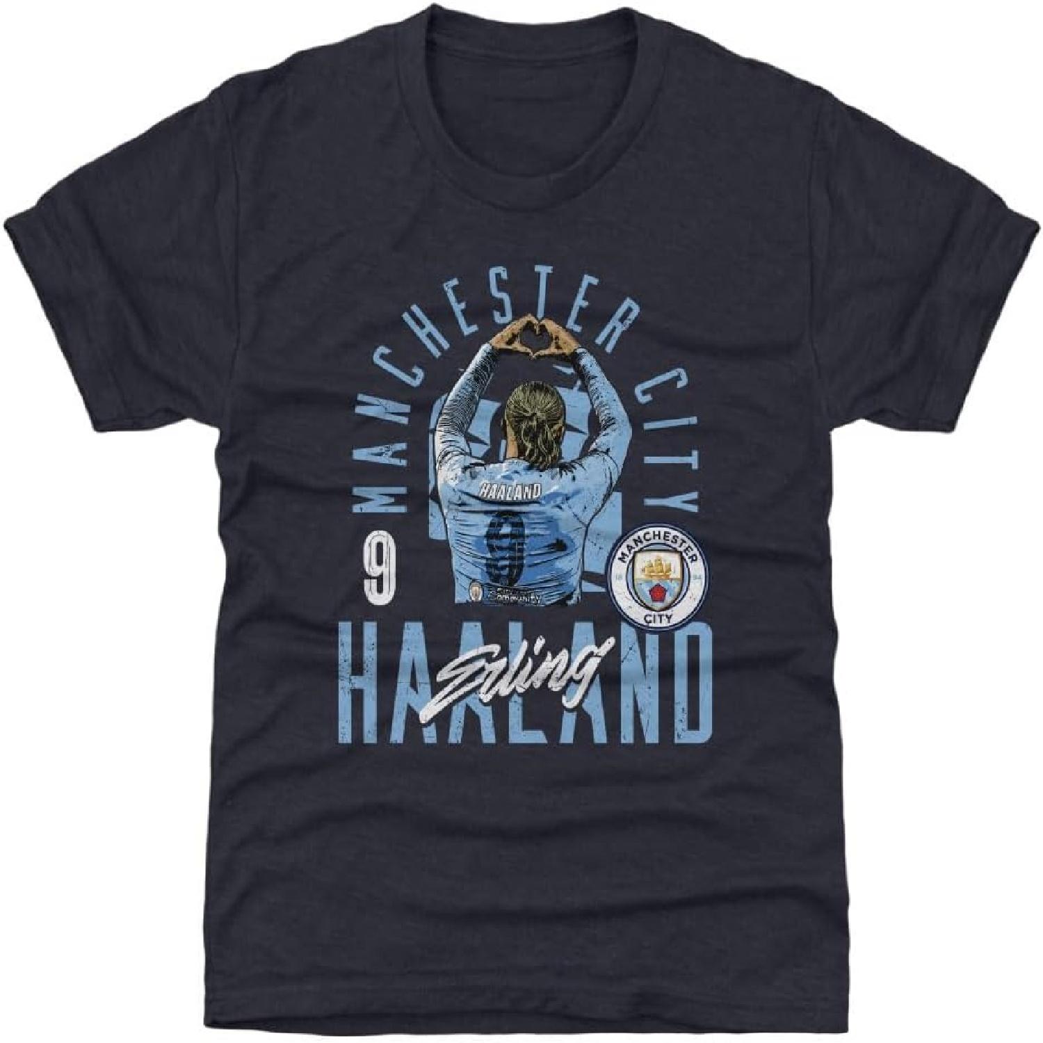 500 LEVEL Erling Haaland Manchester City Youth Shirt - Erling Haaland Manchester City Arch S разноцветный