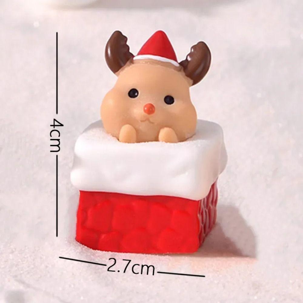 Miniature Snowman Santa Claus Figurine Micro Landscape Christmas Decorations  Children Toys