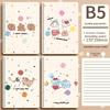 Coil Thickened Paper Hard Shell Cover Student Horizontal Line Cute Animal Notebook Notepad