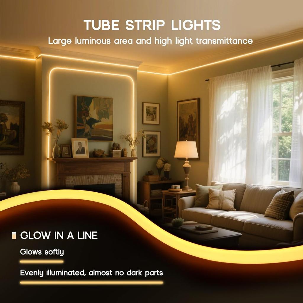 220V COB LED Neonowy Pasek Świetlny Super Jasny 288LEDs/M Wodoodporny Zewnętrzny z Wtyczką EU Dekoracja Domu Ogrodu