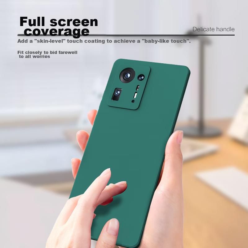 Xiaomi MIX4 Phone Case, Xiaomi MIX4 Protective Cover, Full Lens Protection Upgraded Frosted Anti-Drop Slim Silicone Soft Case - Midnight Black