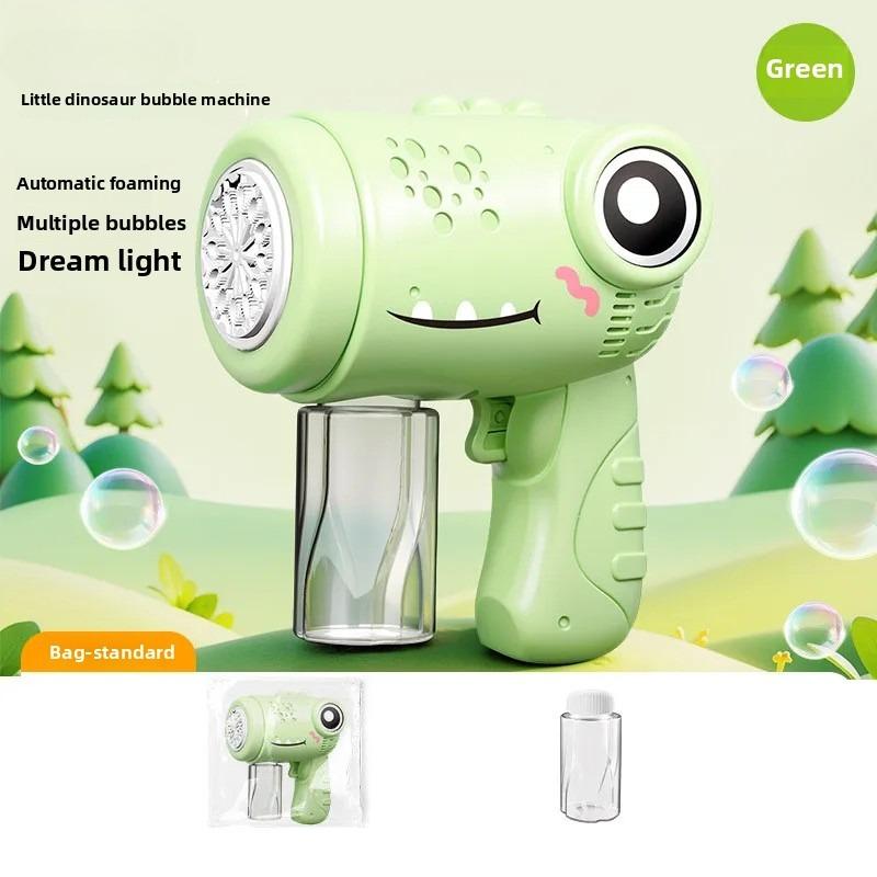 

The Latest Leak Free Animation Dinosaur Hand Bubble Gun, Fully Automatic Multi Hole Light Bubble Machine, Children S Present Toys