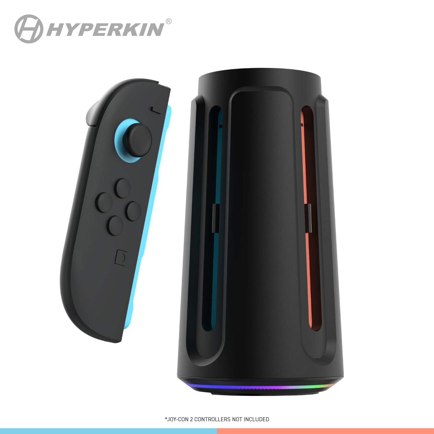 

Дизайн подставки Hyperkin Power Beacon Tower Поддерживает 4 USB-соединения Светодиодная подсветка Место для Joy-Con Экономия места и Joy-Cons одновременно, и