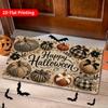 1pc, 2D Flat Printing, Happy Halloween Pumpkin Pattern Entrance Doormat, Non-Slip Machine Washable Easy-to Clean Polyester Rug, Suitable for Home and