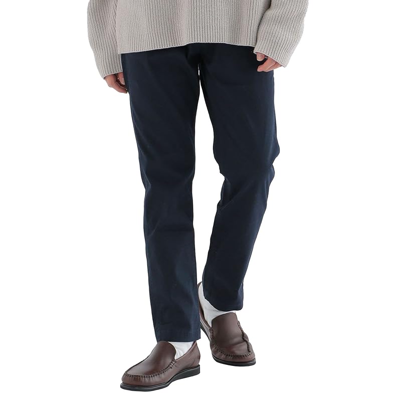 

[Ships Any] men s pants slim tapered stretch Chino 713130026 navy S
