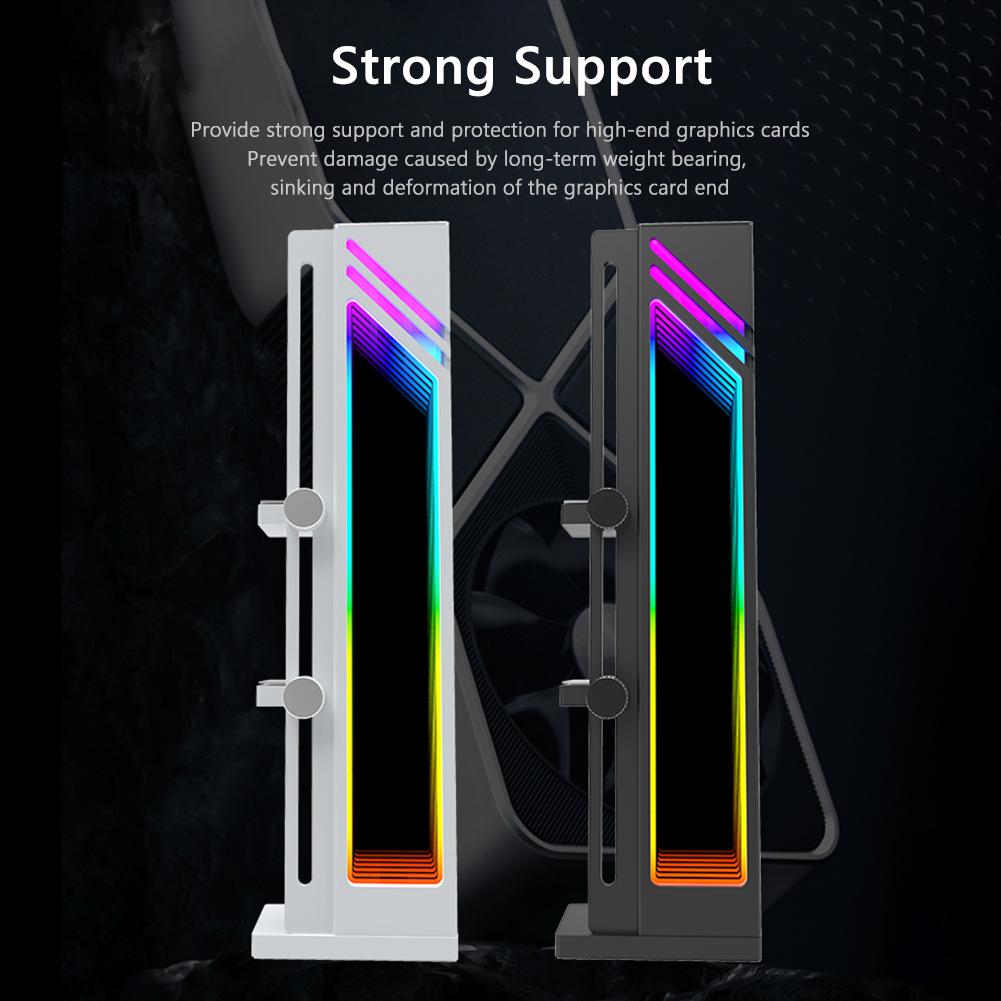 ARGB GPU Video Card Support Adjustable 5V 3PIN Graphics Video Card Holder Anti-drop Magnetic Anti-skid Base for Desktop Computer