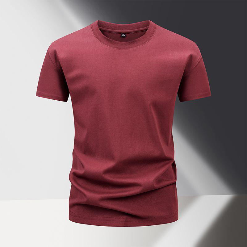 Men's Crew Neck 2026 Summer Casual Heavyweight Merc Cotton Slim Fit T-Shirt