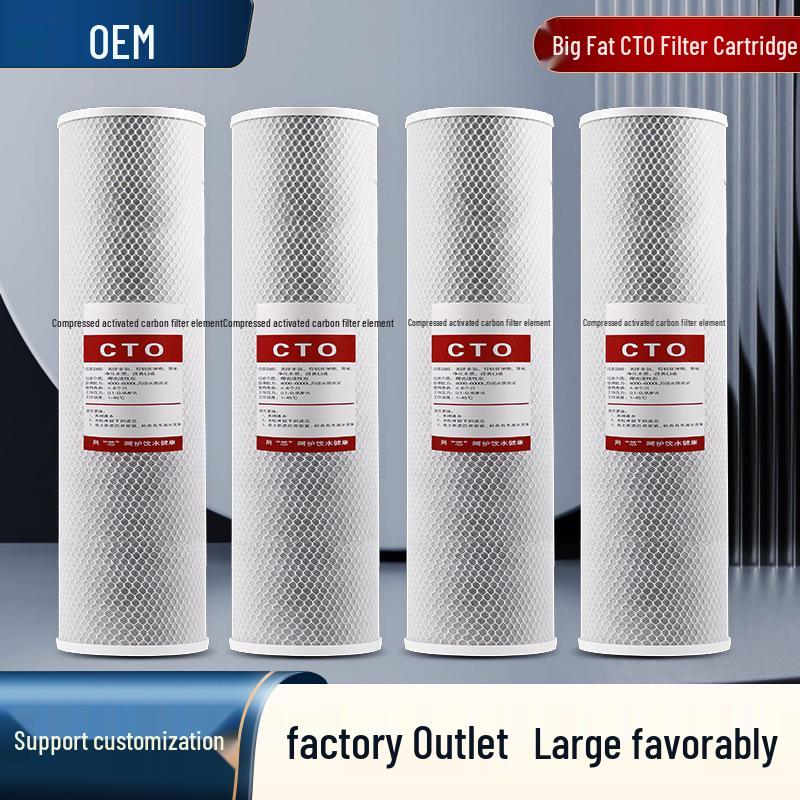 20-Inch CTO Carbon Block Water Filter Cartridge for Household and Commercial Use 20-inch CTO белый