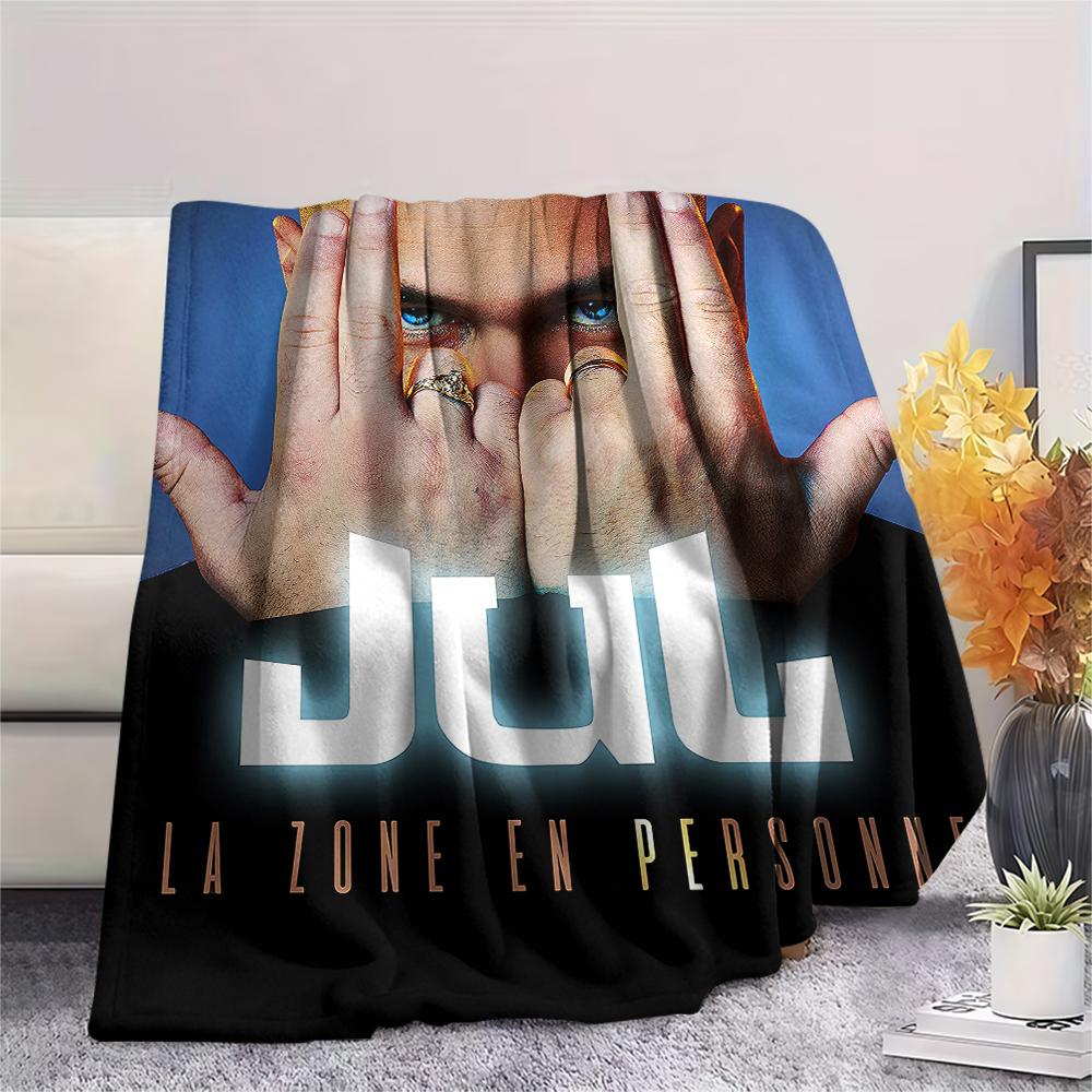 1PC JuL C'est Pas Des Lol Print Flannel Blanket, High Quality All Seasons, Home Decor, Warmth and Comfort, Perfect for Christmas Gifts